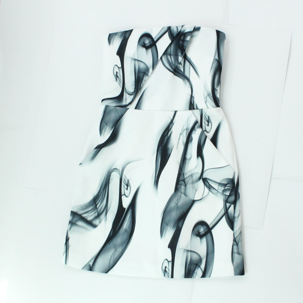 maje Robe Imprime Fumee Smoke Dress in size 38